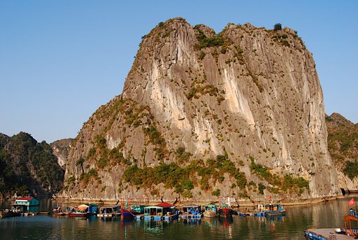 Floating village in Ha Long Bay